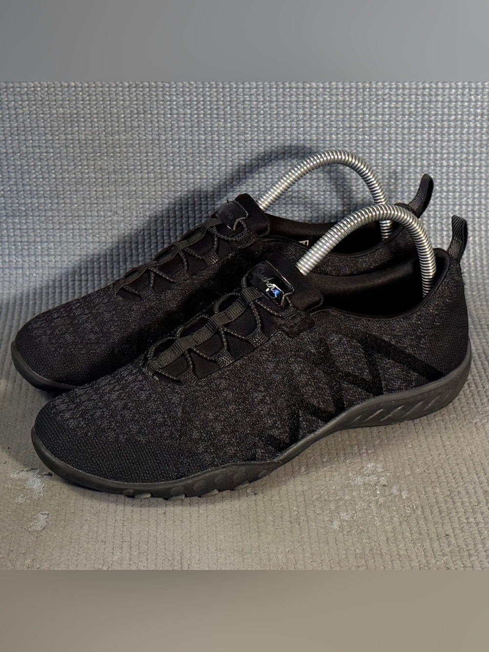 SKECHERS Relaxed Fit Breathe-Easy Infi-Knity Black Comfort Shoes Women Size 7.5